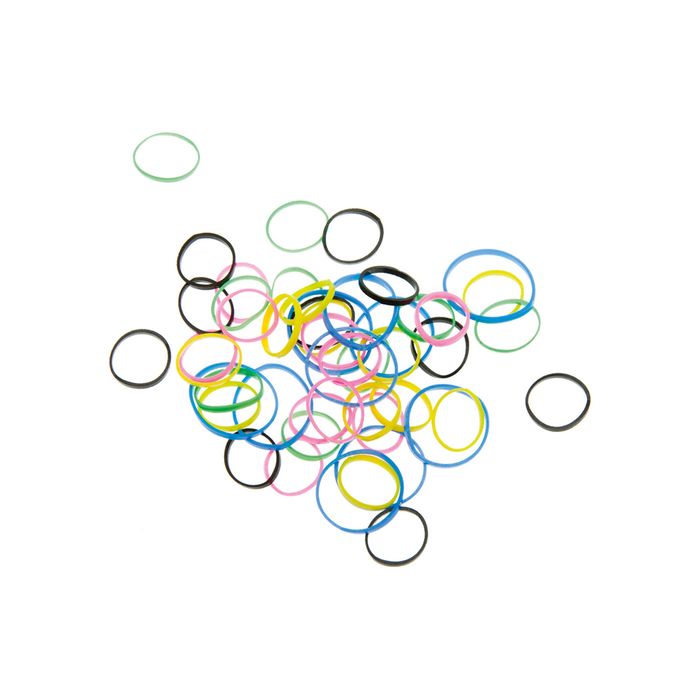 Dewal Beauty Резинка для волос DBR20 силиконовая, цветная, mix mini (50 шт)