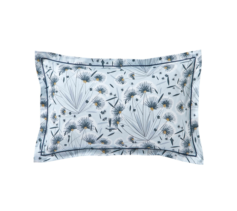 Постельное белье 2 спальное евро Blanc des Vosges Florea bleu