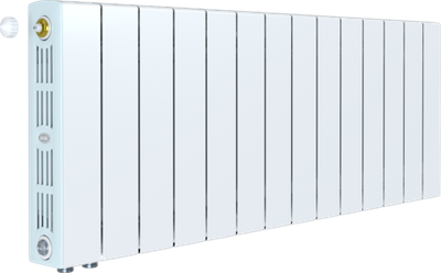 Радиатор биметаллический Rifar SUPReMO Ventil 350 14 секций нижнее левое подключение