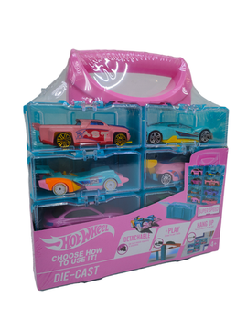 Набор гоночных машинок " Hot Wheel :Pink Series " в кейсе , 8 шт
