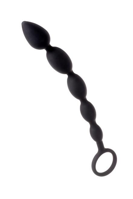 Анальная цепочка Toyfa A-toys М, силикон, черный, 27,6см