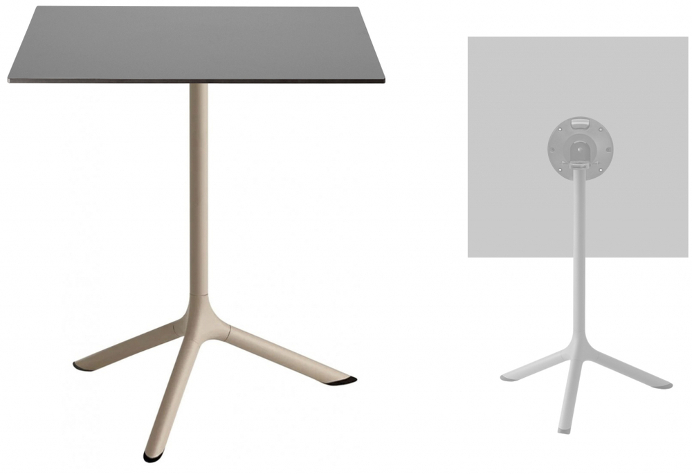 Стол ламинированный обеденный складной Scab Design Tripe Folding, тортора, антрацит