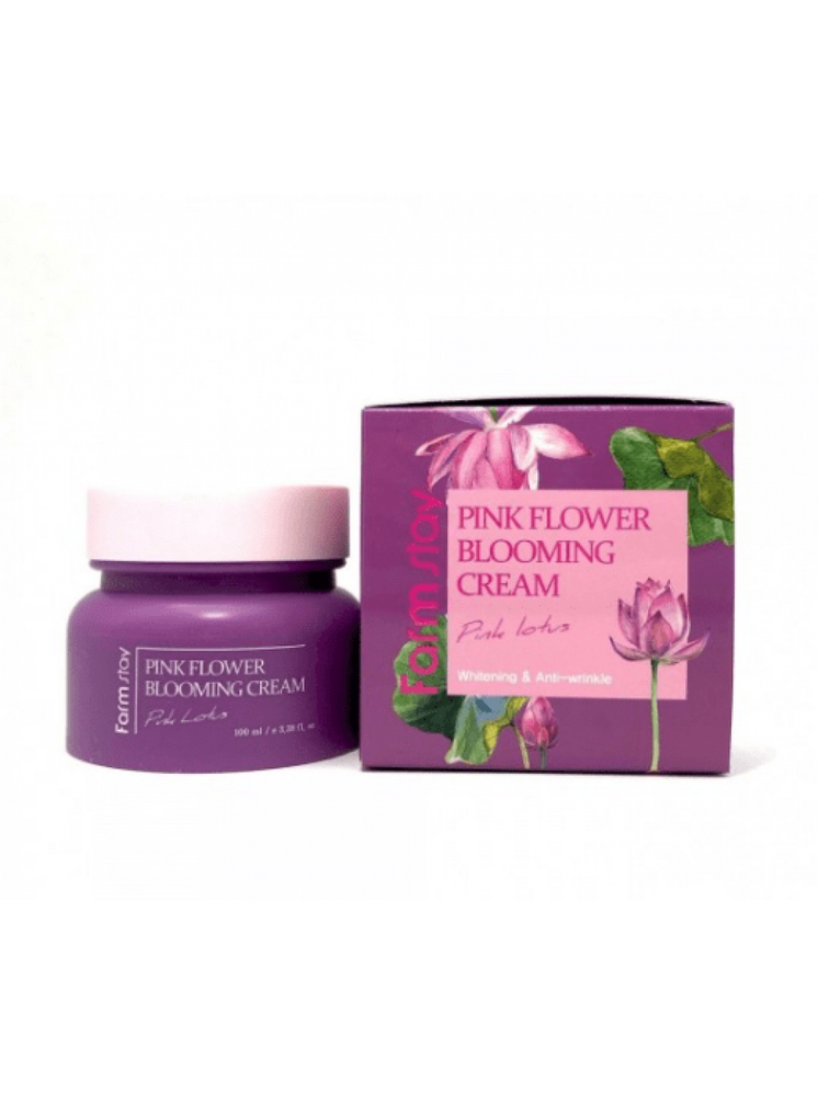 FarmStay. Крем для лица с экстрактом лотоса Pink Flower Blooming Cream Lotus