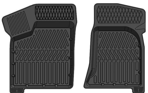 Коврики резиновые передние для ВАЗ 2110-12, Лада Приора комплект 2шт STRK