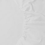 Простыня на резинке из плотного сатина белого цвета из коллекции essential, 180х200х30 см