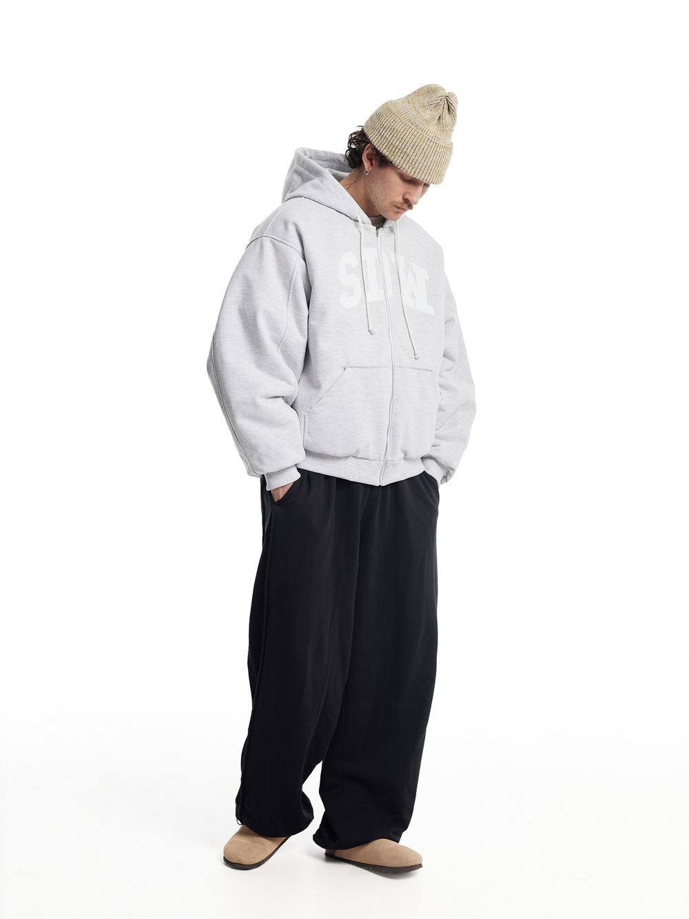 Двухсторонний Бомбер SDW в цвете серый меланж