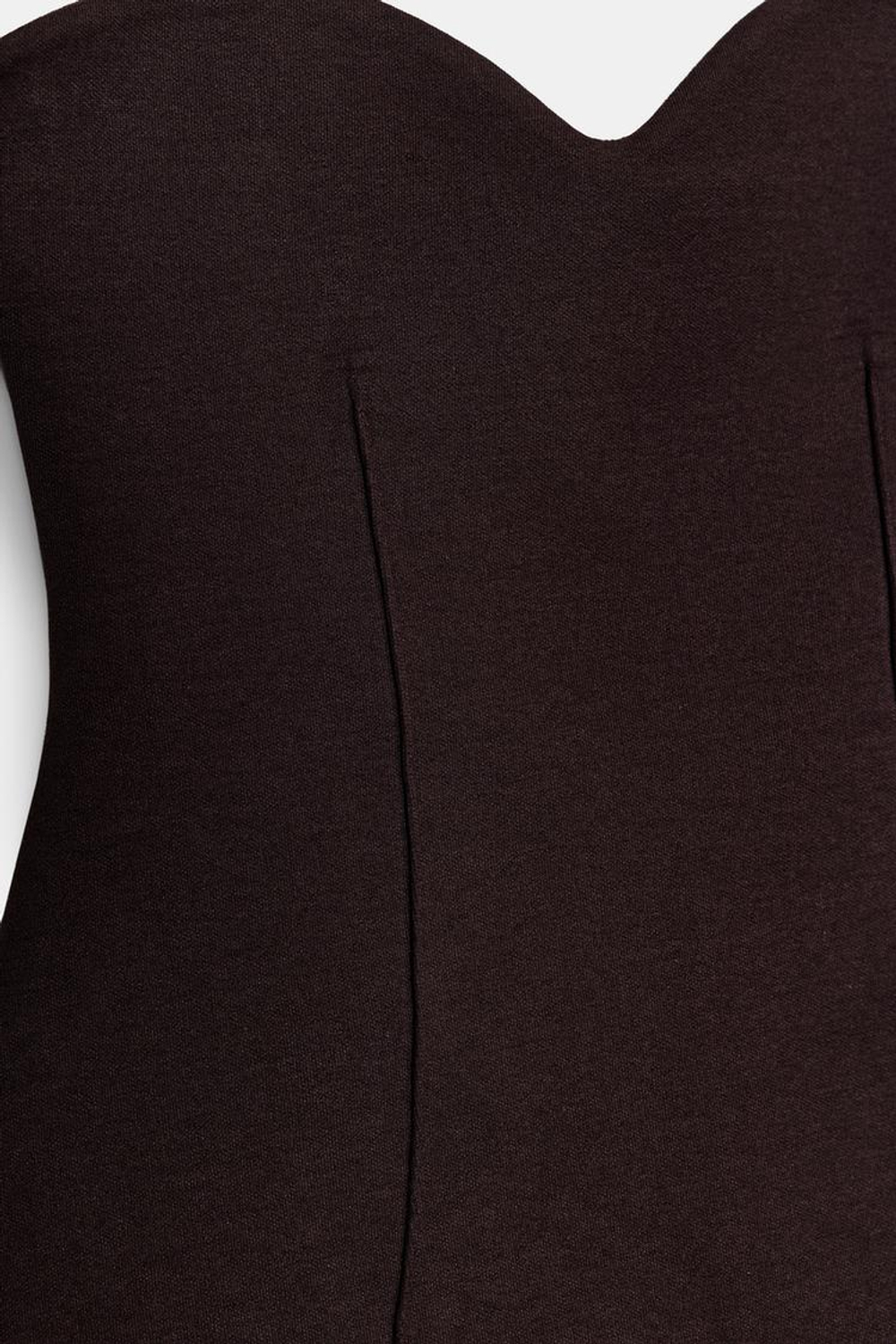 ZARA ТОП БАНДО С ВЫРЕЗОМ СЕРДЕЧКОМ, КОРИЧНЕВЫЙ