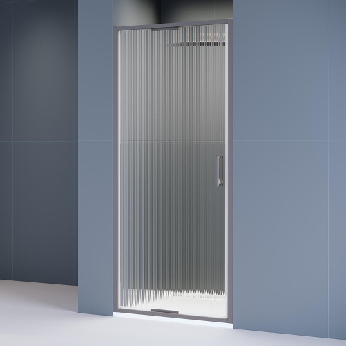 Душевая дверь из стекла, распашная с системой Pull&Slide в нишу RGW SV-05Gr- серая (Ribbed (Ребристое), 1000)
