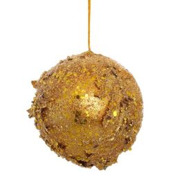 GAEM Украшение новогоднее Шар "Желтая планета", D 11 см, L11 W11 H11 см