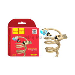 Зарядный кабель Dream U50, USB-A - Type-C, 2.4A, 12W, 1 м, золотой
