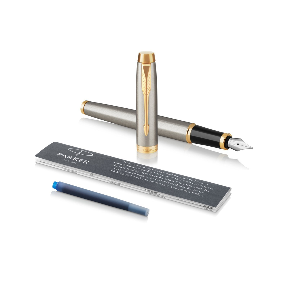 Parker IM Core - Brushed Metal GT, перьевая ручка, M