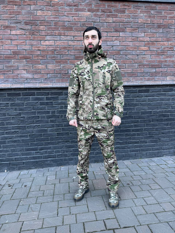 Тактический демисезонный костюм / softshell / мультикам