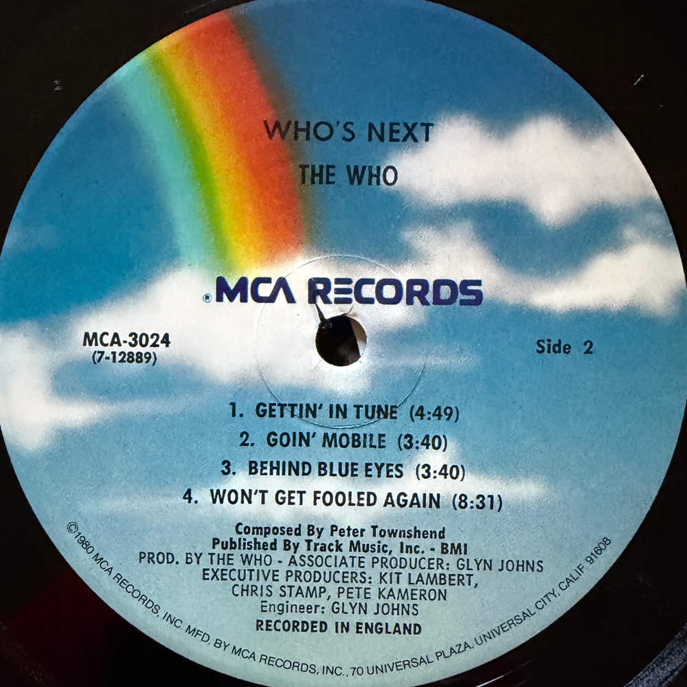The Who ‎– Who's Next (США 1980г.)Т