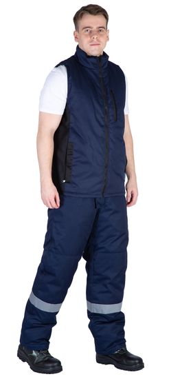 Жилет утепленный "Байкит", т.синий/черный