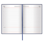 Ежедневник недатированный А5 (138х213 мм) BRAUBERG "Select", балакрон, 160 л., темно-синий, 123430