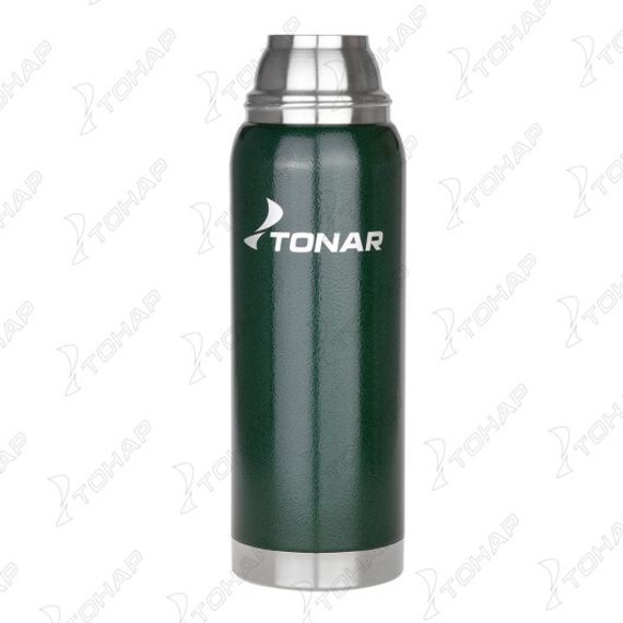 Термос (HS.TM-056-G) 750ML с ситечком зеленый (2 крышки-кружки) TONAR
