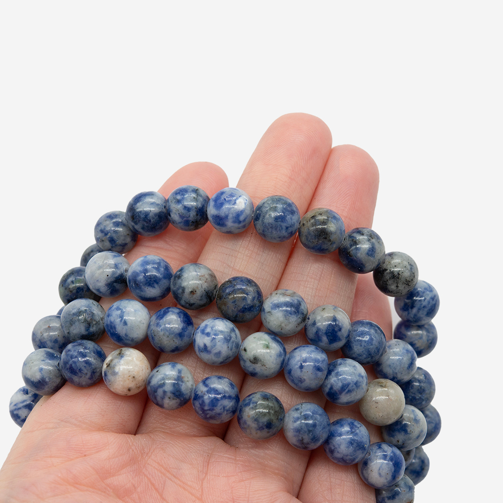 Содалит натуральный, 8,7мм, шар