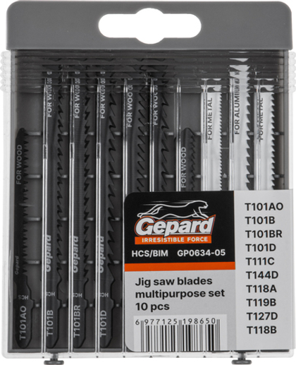 Набор пилок лобз. универсальный 10шт. GEPARD (GP0634-05)