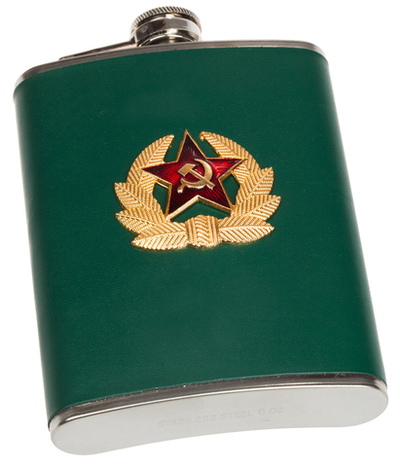 Нержавеющая фляжка с кокардой СА