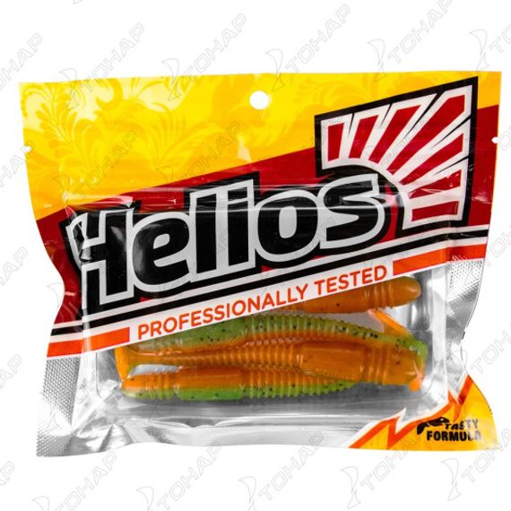 Виброхвост Minoga 3,75&#39;/9.5 см Pepper Green &amp; Orange 5шт. (HS-17-018) Helios