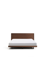 Кровать Norlen из орехового шпона с темной отделкой LED 180 x 200 см