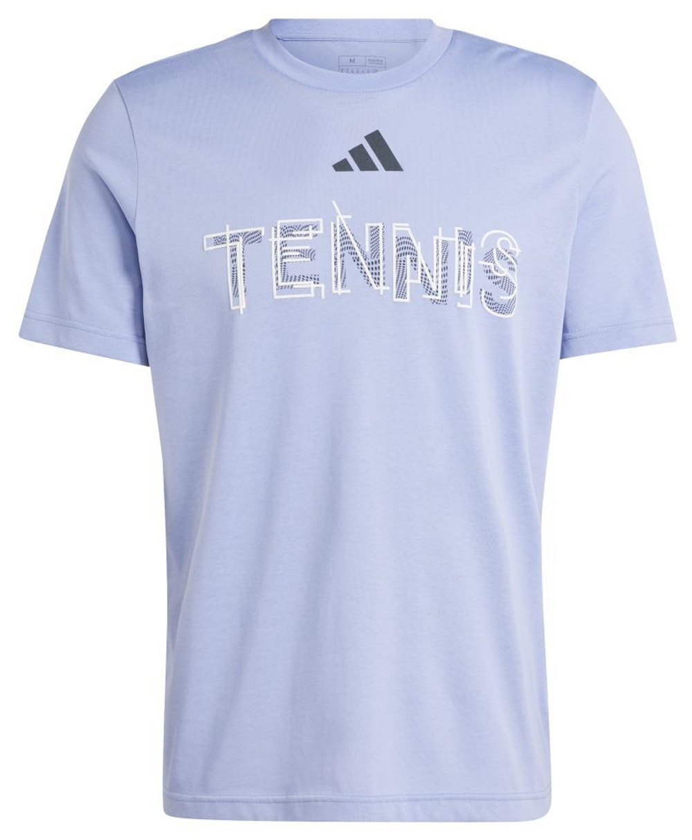 Теннисная футболка Adidas Tennis Hi-Visibility Interview Graphic - Blue