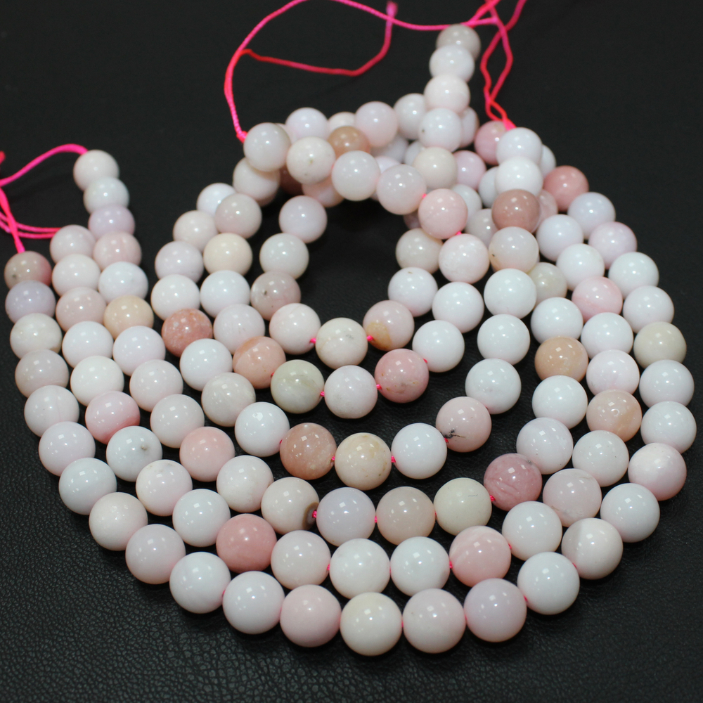 Опал розовый А бусины 6мм 8мм 10мм