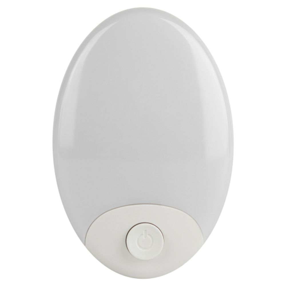 Ночник - светильник светодиодный ЭРА NN-623-SW-W в розетку с выключателем белый | Ночники