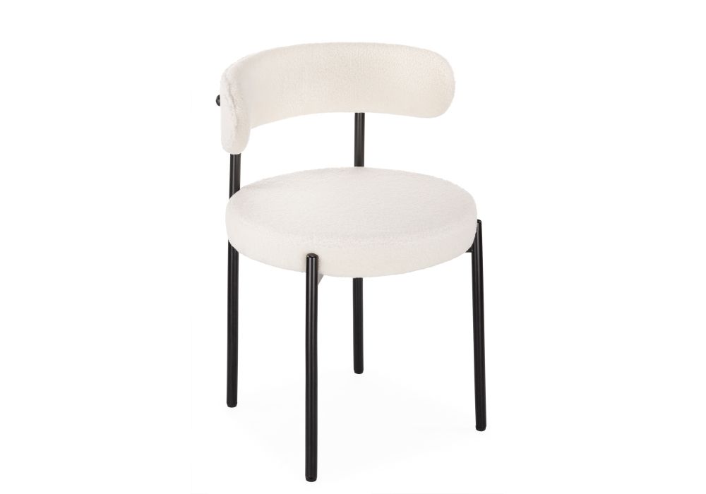 Стул на металлокаркасе Rudi white / black