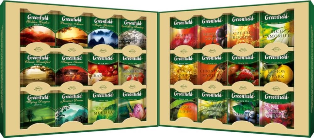 Набор чая &quot;Greenfield Premium Tea Collecton&quot; 24 вида, 96 пакетиков