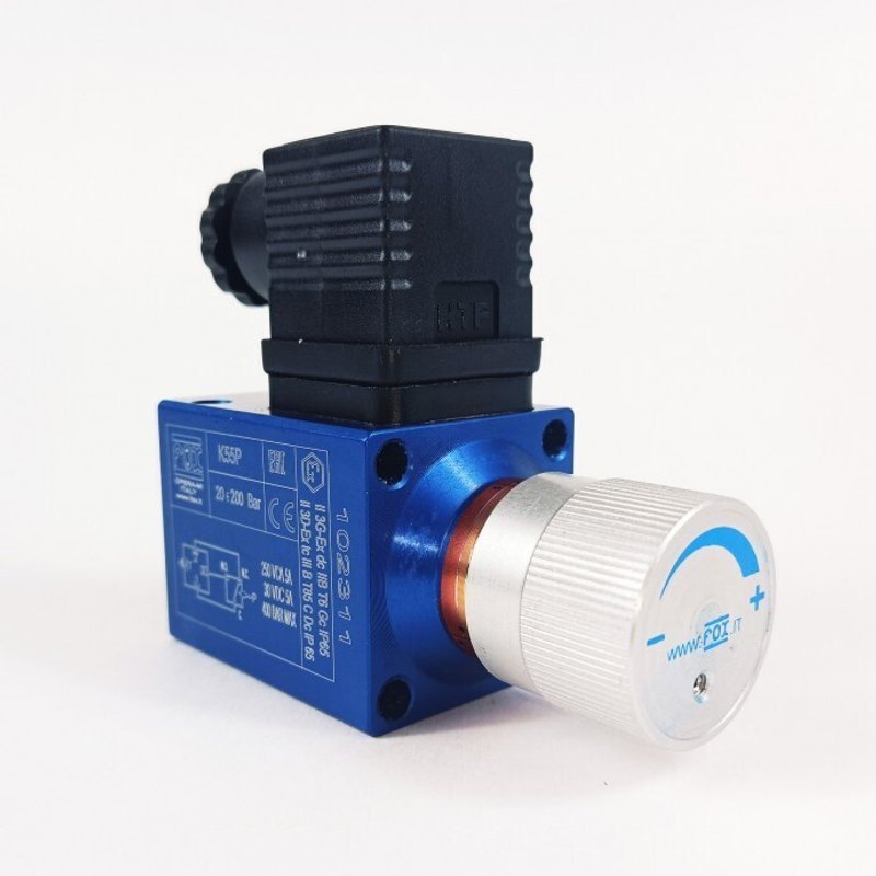 Реле давления K53P FOX на 300 бар 1/4 BSP регулируемое от 5 до 50 бар