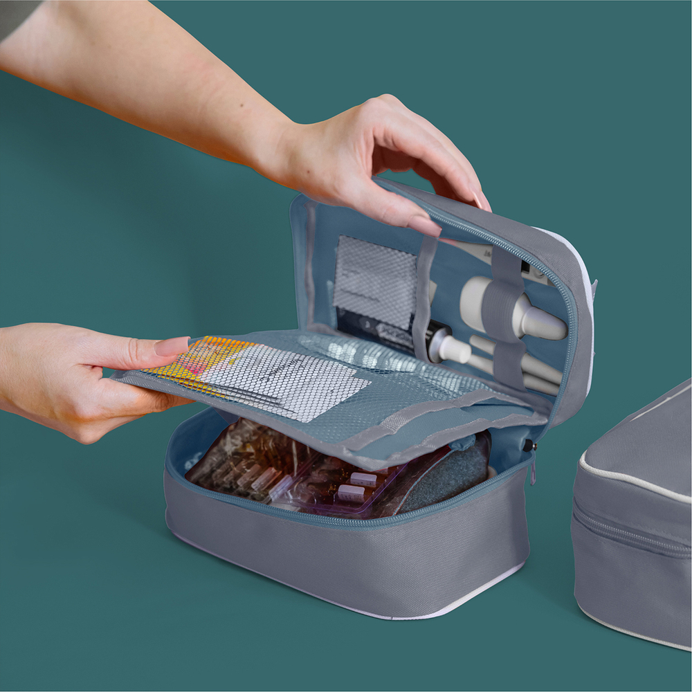 Аптечка дорожная 24х13х9 (серая)