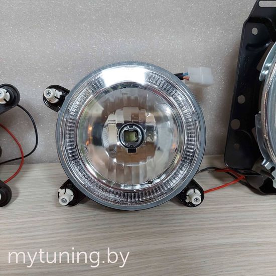 Передние фары внутренние VW Golf 1/Golf 2 angel eyes chrome