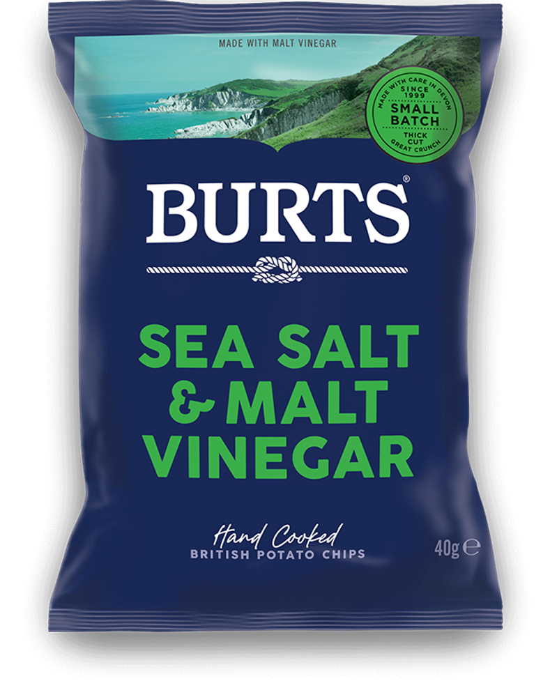 Чипсы картофельные Burts Salt &amp; Malt Vinegar 40г