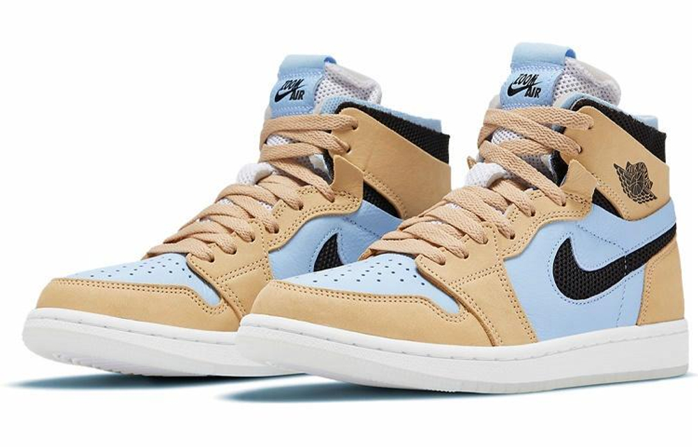 Кроссовки Jordan Air Jordan 1 High Zoom Air Cmft "Sesamepsychic Blue" (Женская размерная сетка)