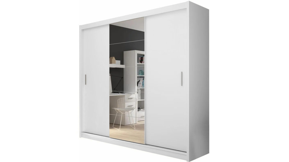 Шкаф-купе Ариадна Белый Фасадный 0101  220*60*240