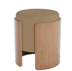 Пуф Lagom (бежевый, натуральный дуб)