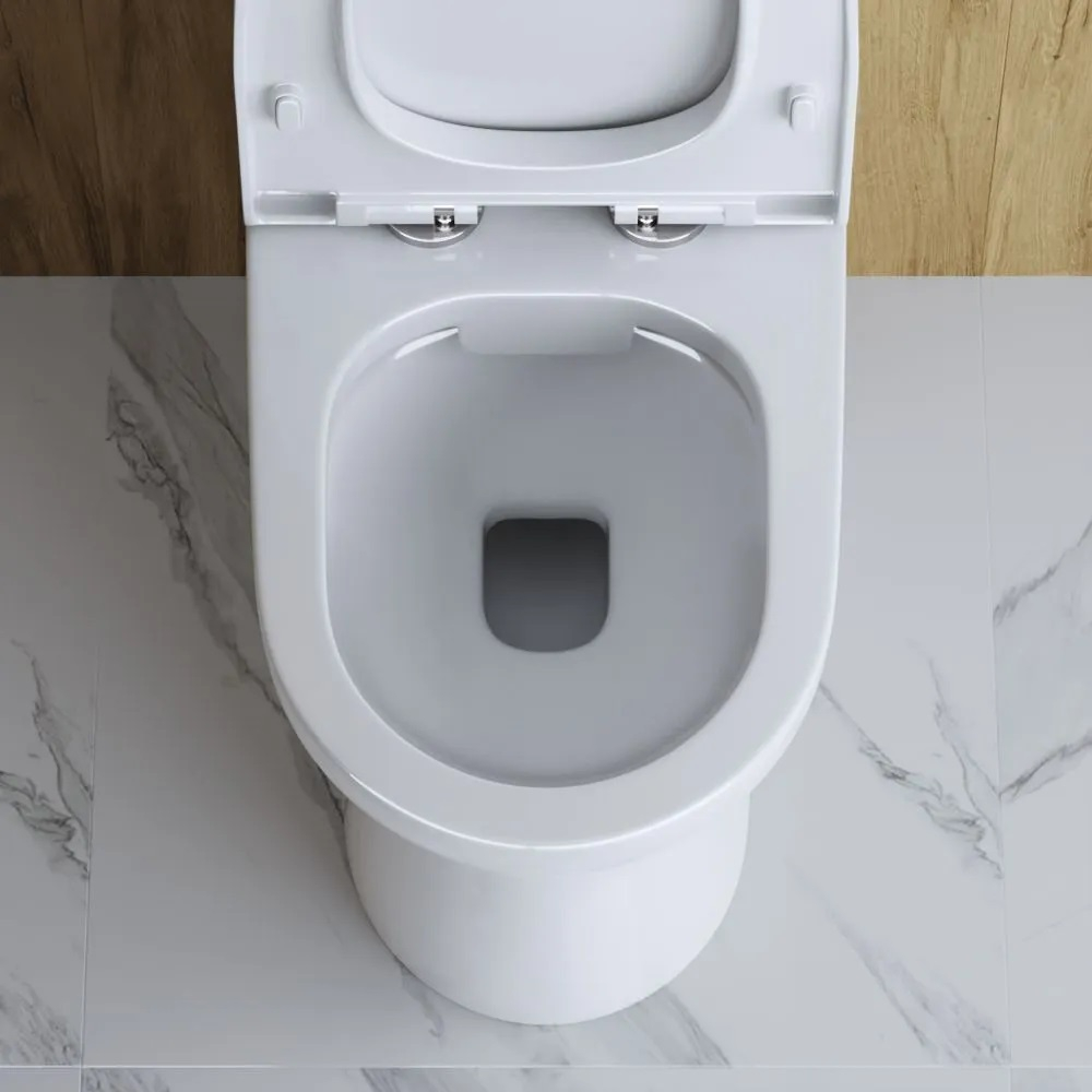 Унитаз-компакт безободковый с сиденьем BelBagno STEAM BB130CPR + BB130T