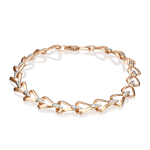 Браслет из красного золота с фианитами