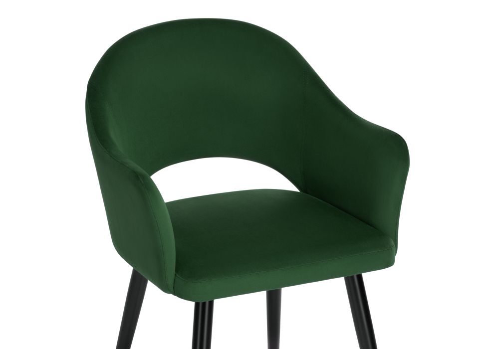 Стул на металлокаркасе Апри NEO confetti deep forest темно-зеленый / черный глянец