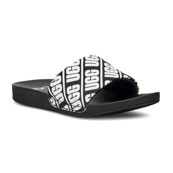 Ugg Beach Slide 'Black White'