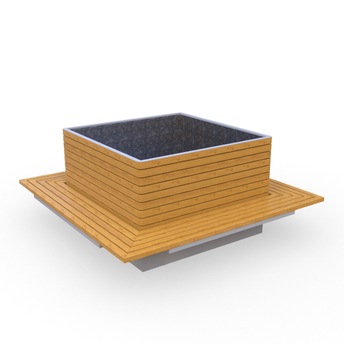 Вазон для растений с сиденьем KVA650