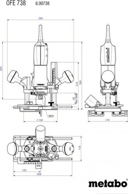 Фрезер сетевой METABO OFE 738 600738000