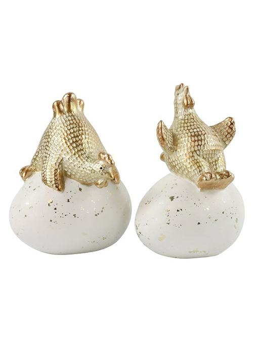 Декор "Курица на яйце" в ассортименте 12,5x11x18см/13,5x13x18см
