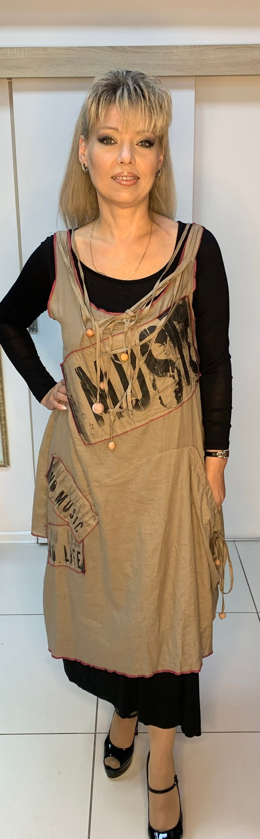 Двойной сарафан-платье и блузон