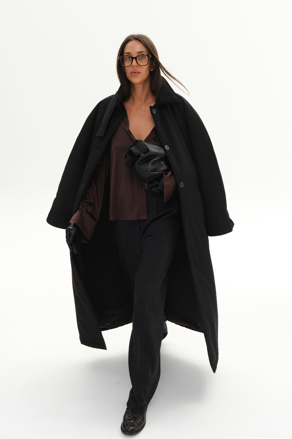 Утепленный плащ MAMIN | Черный