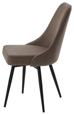 Стул БЕРТИ 360 град. поворот. B5 Капучино, велюр / черный каркас, М-City