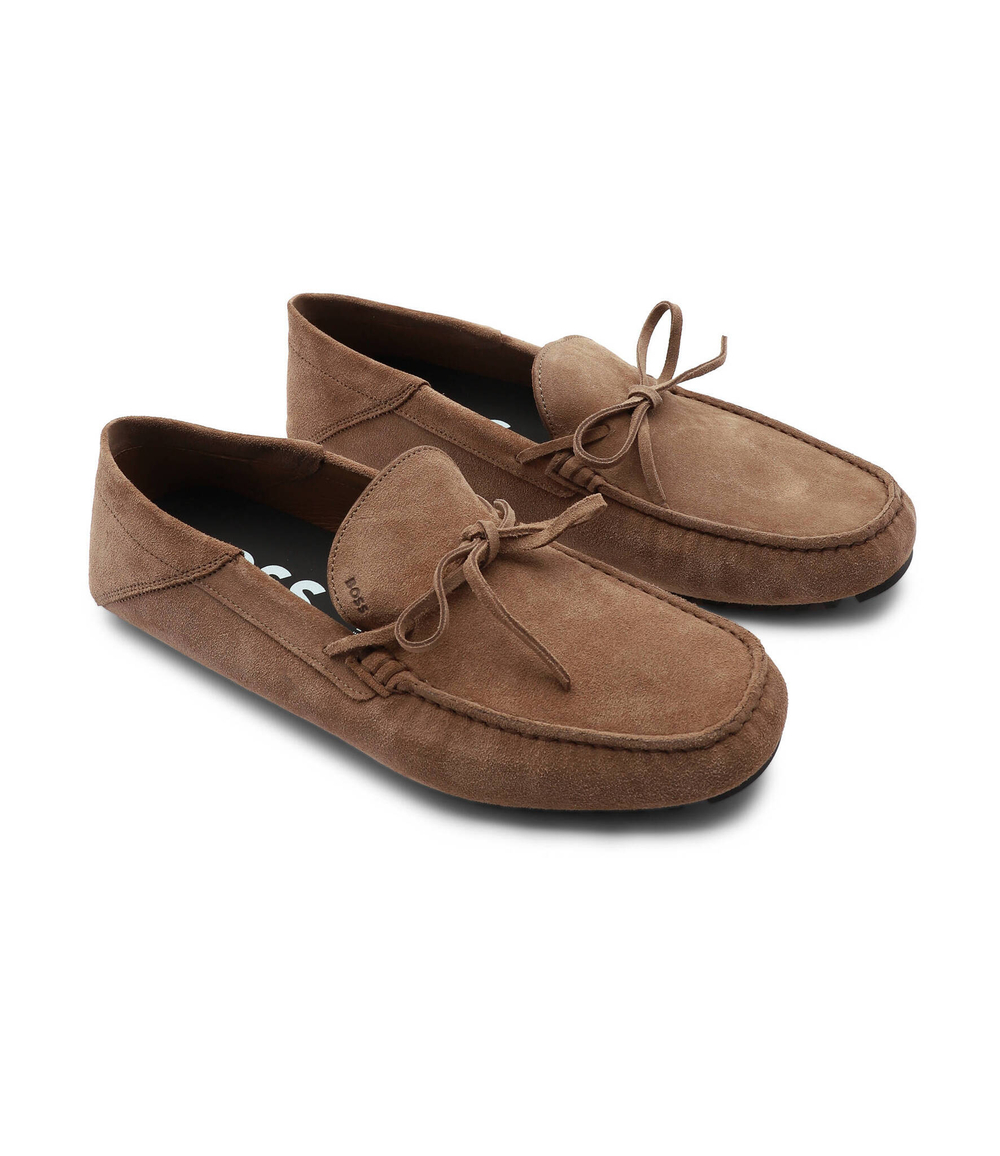 Кожаные мокасины driver_mocc_sdl BOSS BLACK - коричневый(50485520)