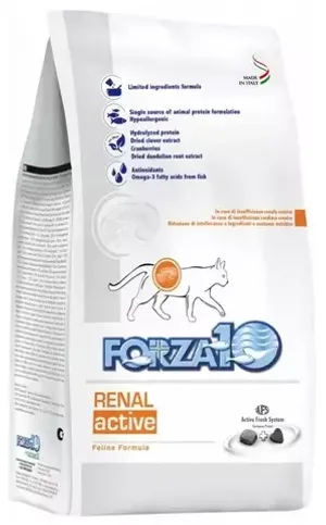 Forza  10 Корм для кошек при почечной недостаточности Renal Active с рыбой