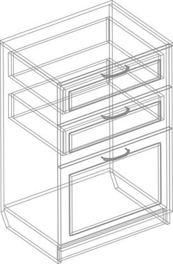 Тумба одностворчатая с ящиками "Александрия" ПА-05